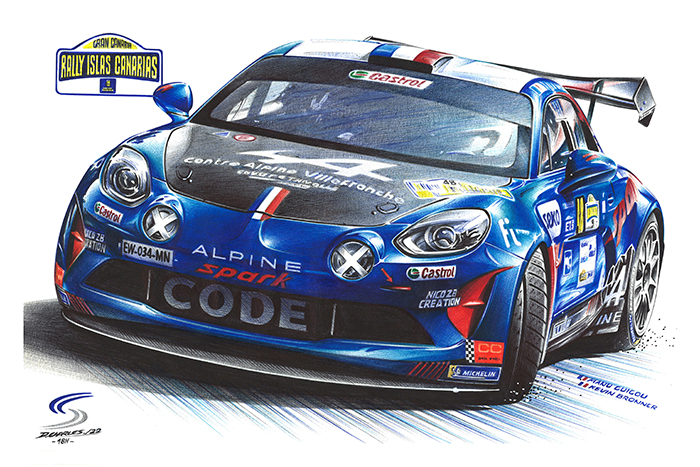 Damien Charles-Wheels Art Gallery-Print-Car-voiture-ALPINE A110 R-GT_Manu Guigou